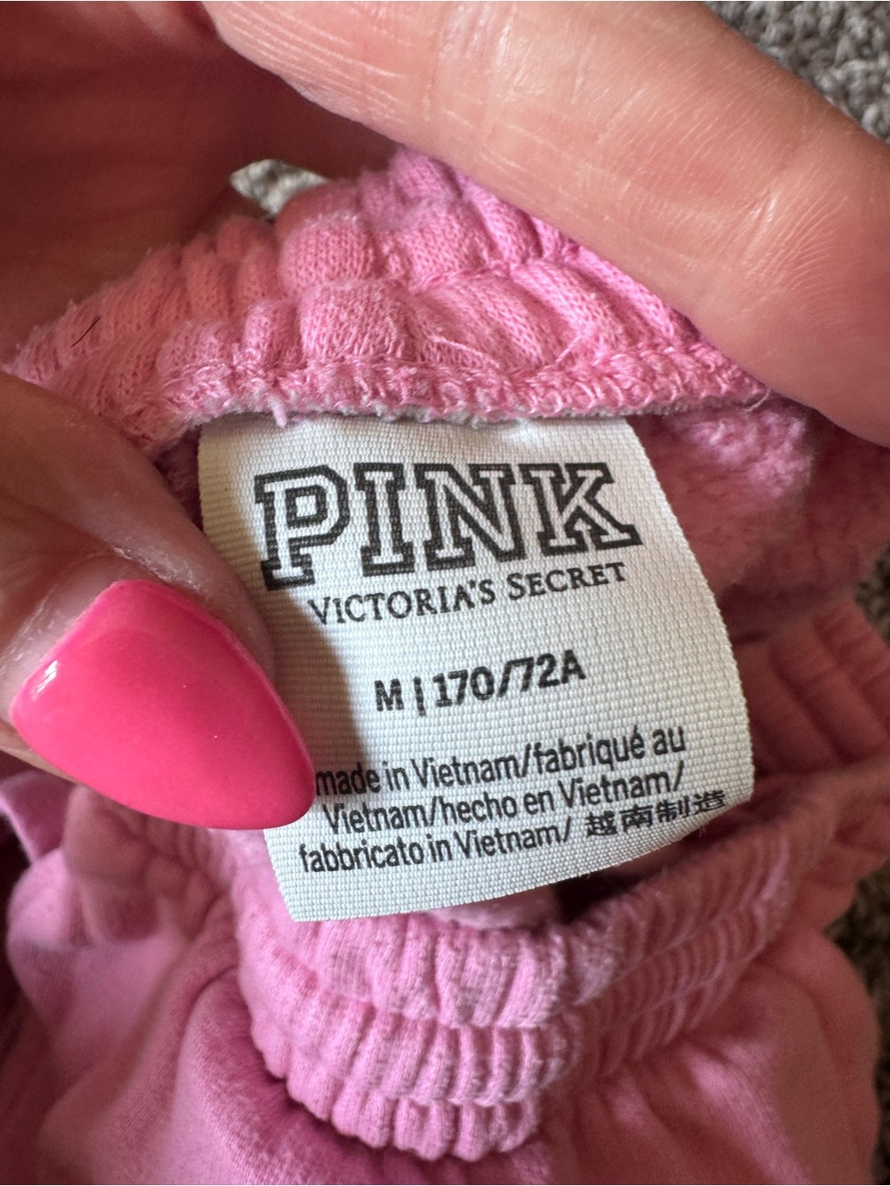 PINK Victorias Secret Fleece Pullover And Shorts Set Pink Lounge Outfit S M - Picture 7 of 16